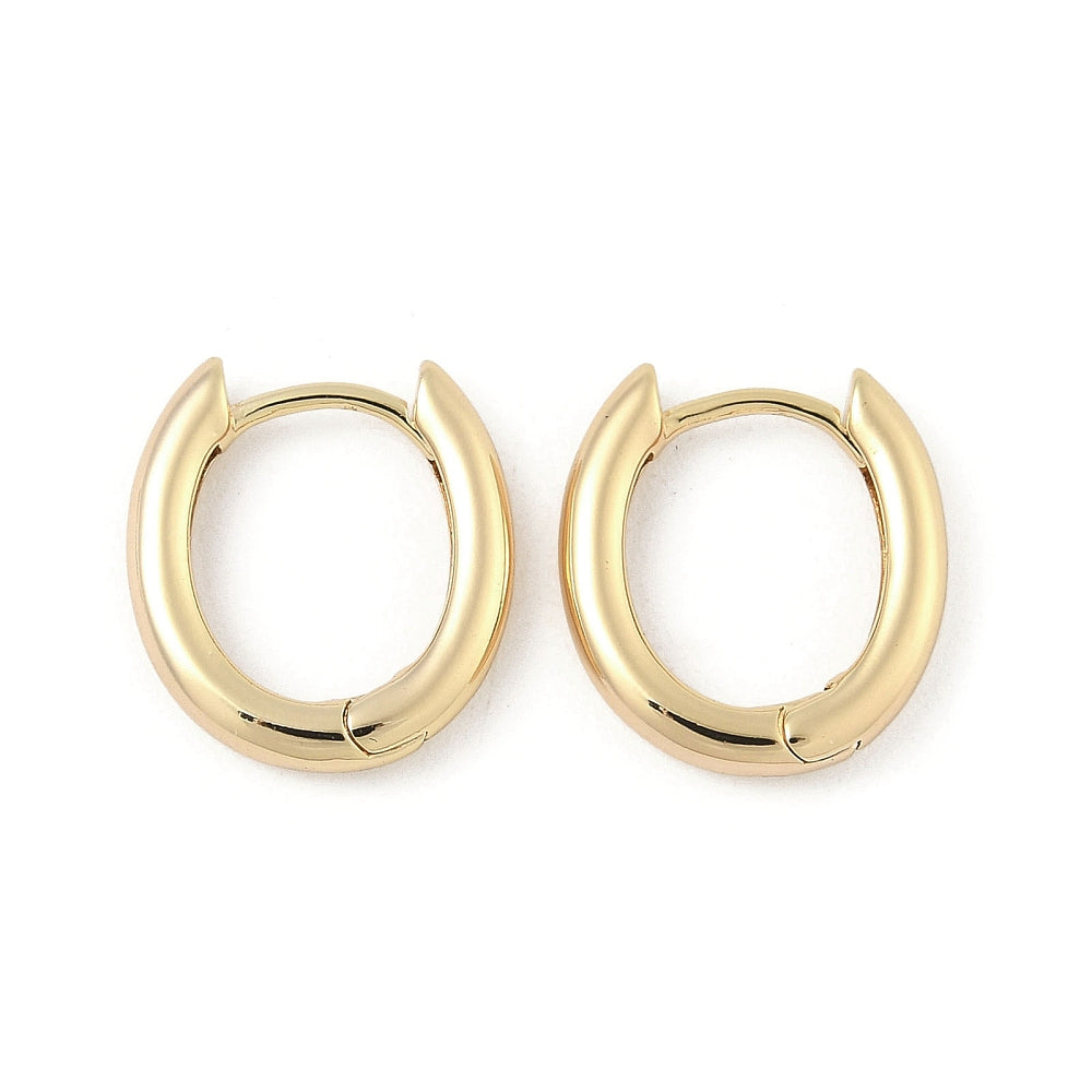 Oval Everyday Gold Hoop Earring - 18K Gold Plate
