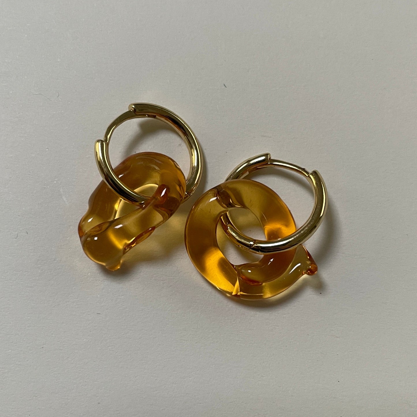 Melt - Pale Amber - Glass Charm
