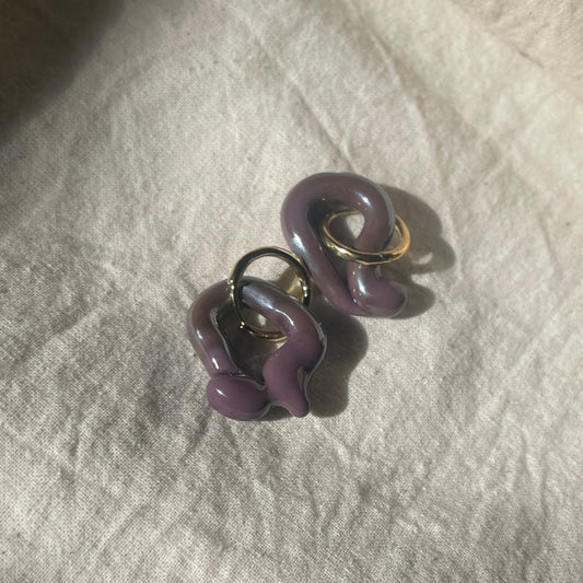 Melt - Solid Purple  - Murano Glass Drop