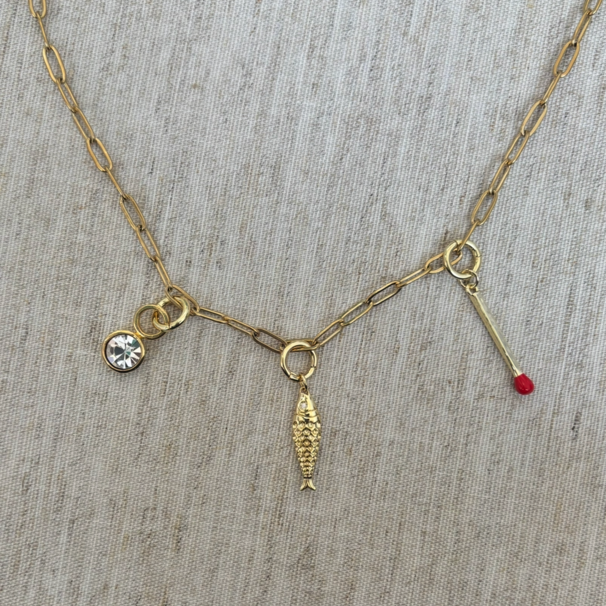 Lucky Gold Fish -  Charm - Gold and Silver