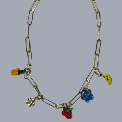 Charm Necklace - with 5 Charms