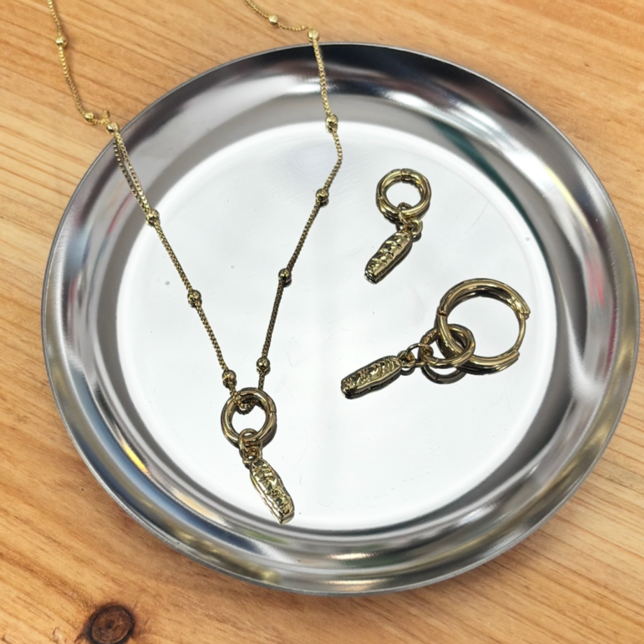 Baguette Charm - 18k Gold Plate