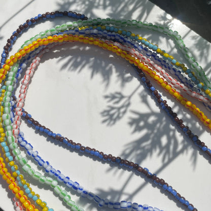 Beaded Necklace with Carabiner Lock