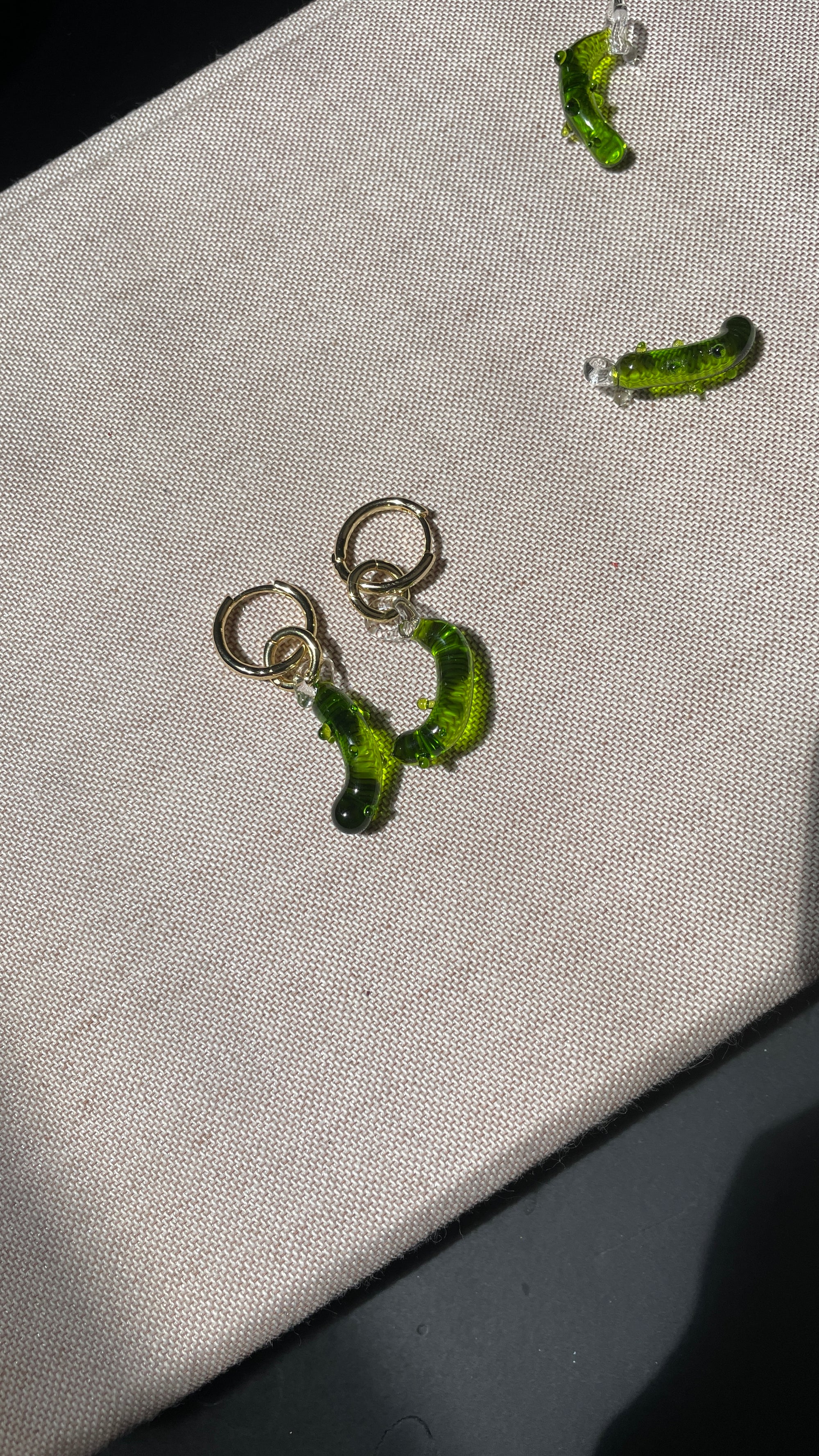 Pickle Party Glass Charm