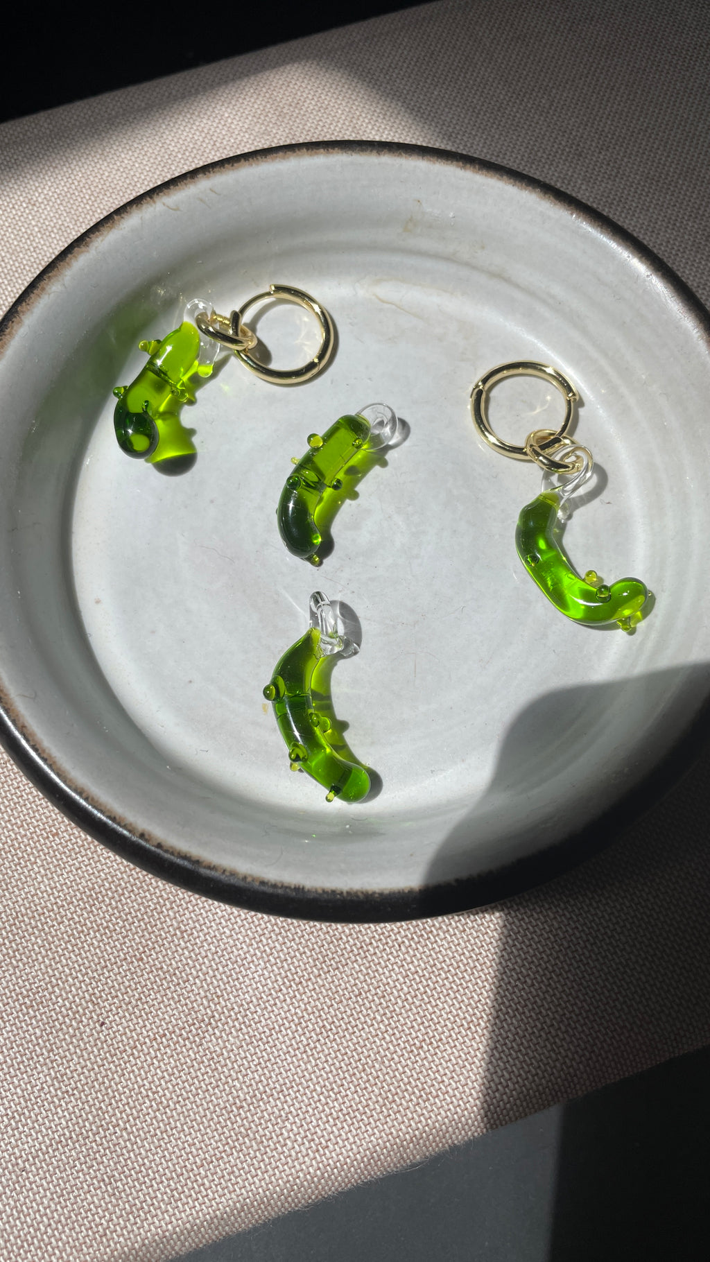 Pickle Party Glass Charm