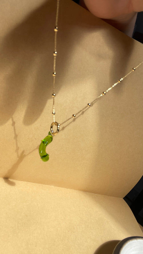 Pickle Party Glass Charm