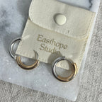 Duo - Gold and Silver Large Hoop
