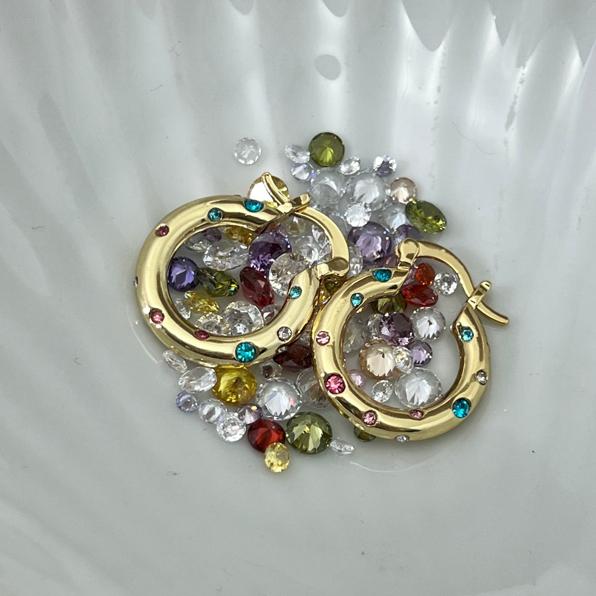 The Eleanor - Jewelled Everyday Hoops