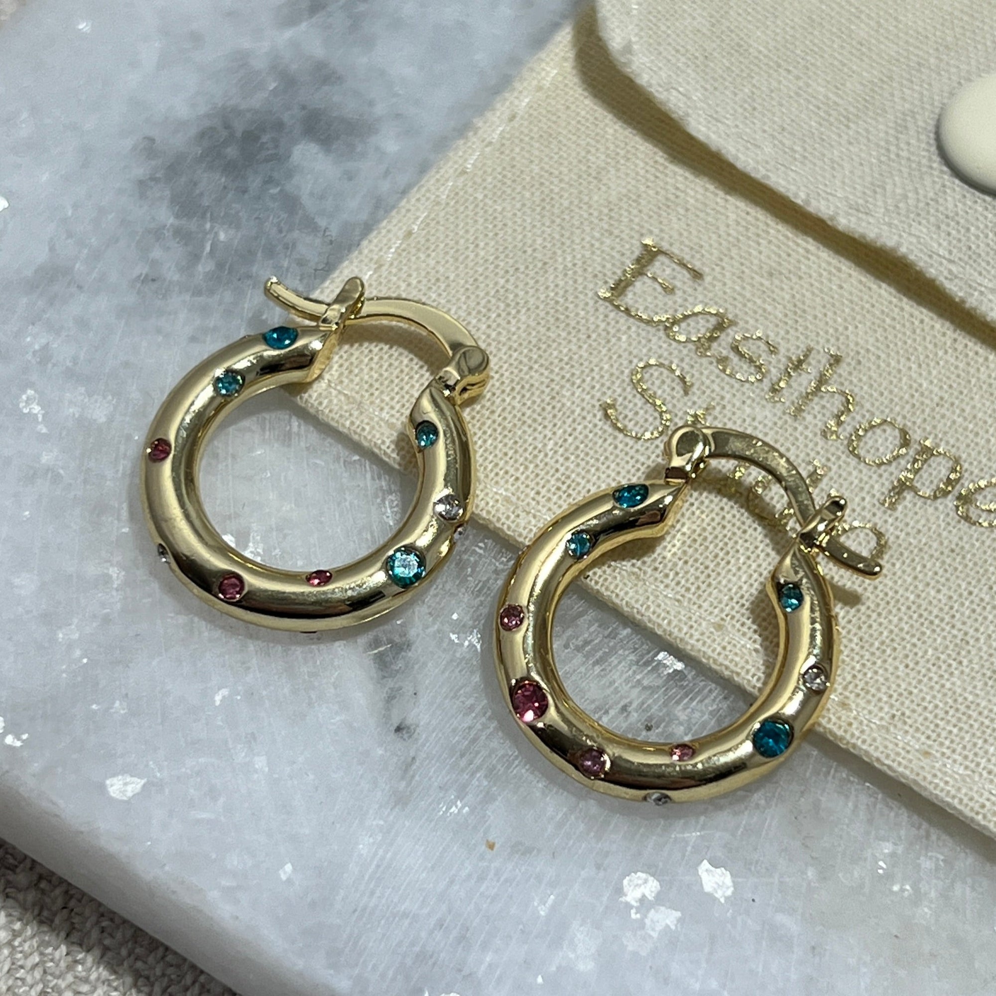 The Eleanor - Jewelled Everyday Hoops