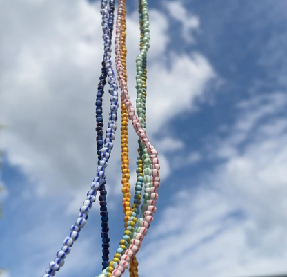 Beaded Necklace with Carabiner Lock