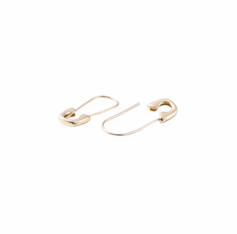 Lily Safety Pin - Gold Plate Earring or Charm Enhancer
