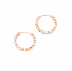 Sophie Heart Filigree Huggie Hoop Earrings