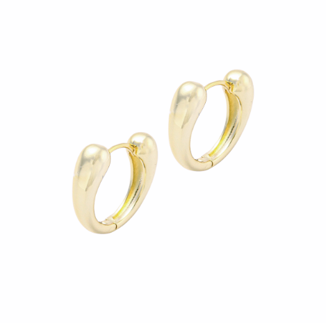 Ava Rounded Classic Hoop Earrings