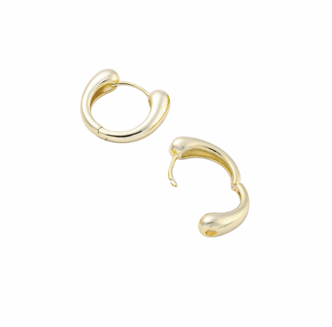 Ava Rounded Classic Hoop Earrings