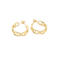 Mariner Chain Stud Hoop - 18k Gold Plate