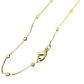 Beaded Satellite Snake Chain 18k Gold Plate