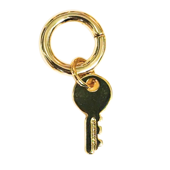 Tiny Key -  Clip on Charm 18K Gold Plate