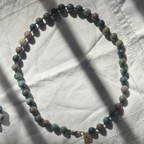 Greta Natural Stone Beaded Necklace
