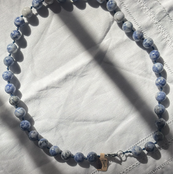 Greta Natural Stone Beaded Necklace
