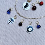 Mollie V - Hand-painted Shell and 18k Gold Clip on Charms - 023
