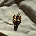 Scatter Jewelled 18k Gold Plate Hoops