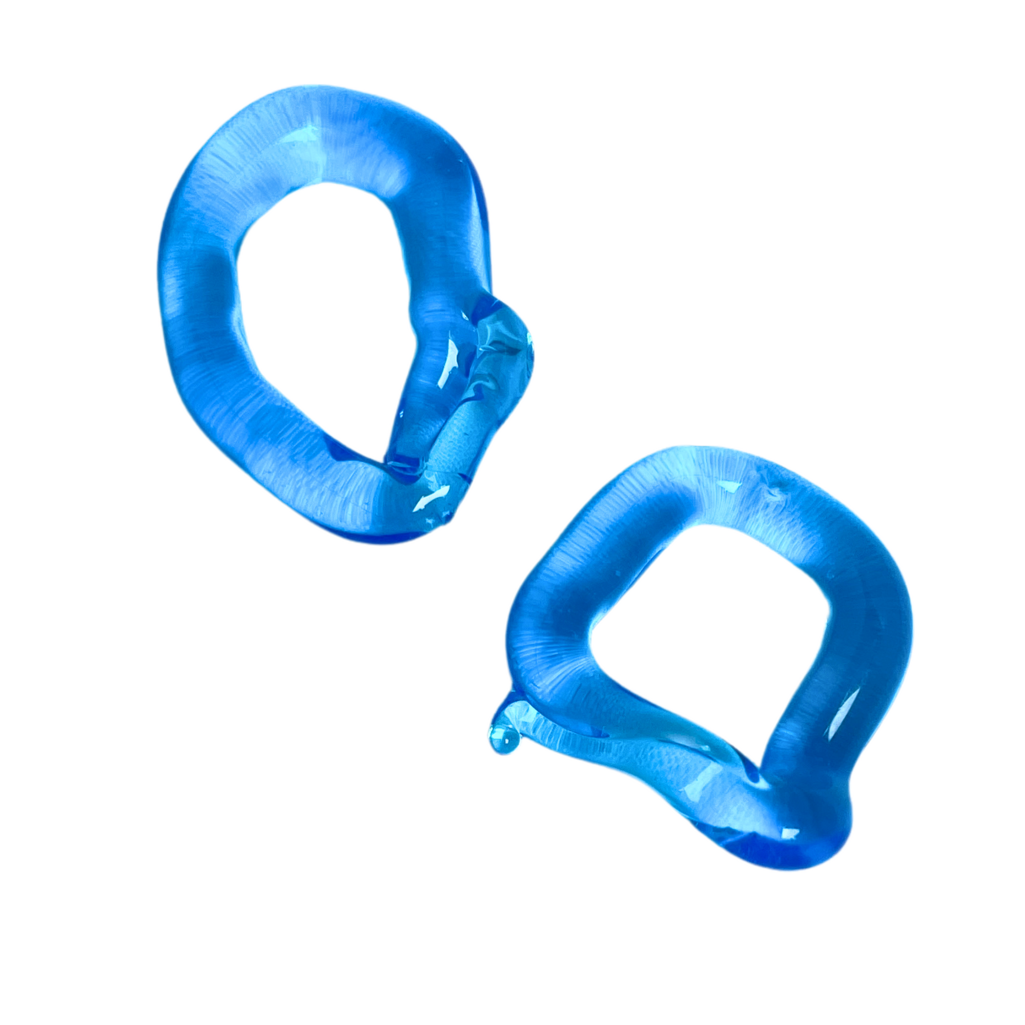 Melt - Brightest Blue - Murano Glass Drop Earrings