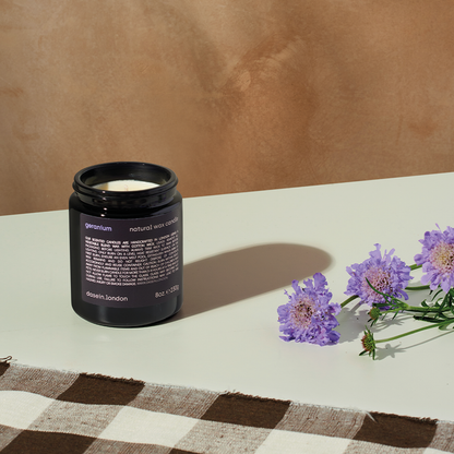Geranium natural wax candle (230g)