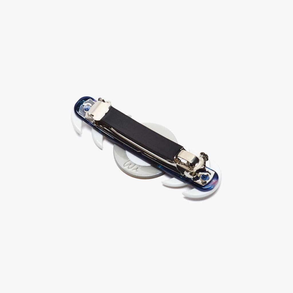 Aether Silver Crescent Moons Celestial French Barrette Clip - Easthope Studio - 