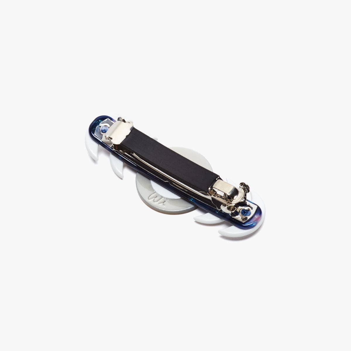 Aether Silver Crescent Moons Celestial French Barrette Clip - Easthope Studio - 
