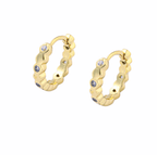 Aria Micro Pave Cubic Zirconia Hoop Earrings - Easthope Studio - 