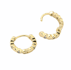 Aria Micro Pave Cubic Zirconia Hoop Earrings - Easthope Studio - 