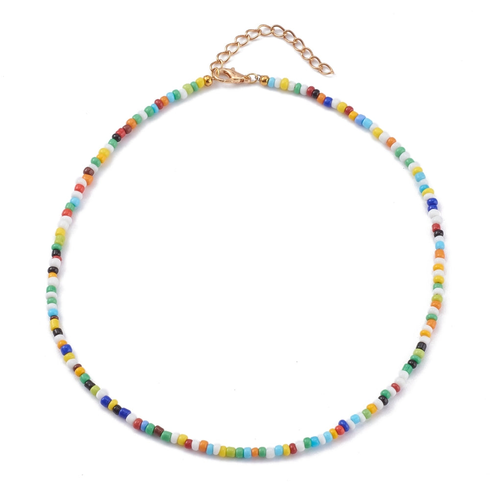 Beaded Seed Bead Necklace