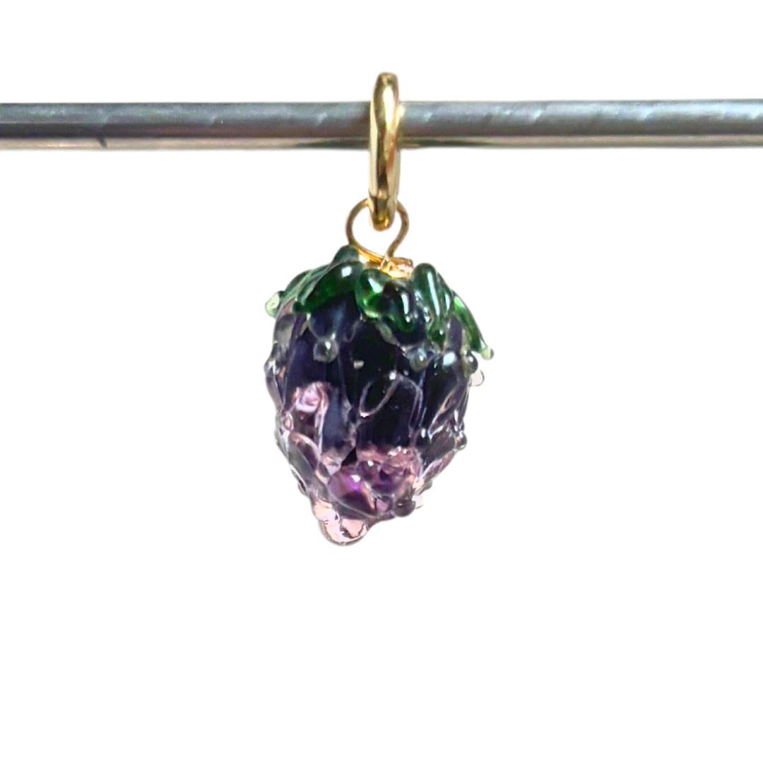 Blackberry - Murano Glass Food Charm - Easthope Studio - 