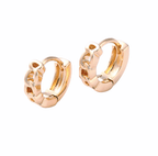 Charlotte Curb Chain Shape Hoop Earring Gold Plate - Easthope Studio - 