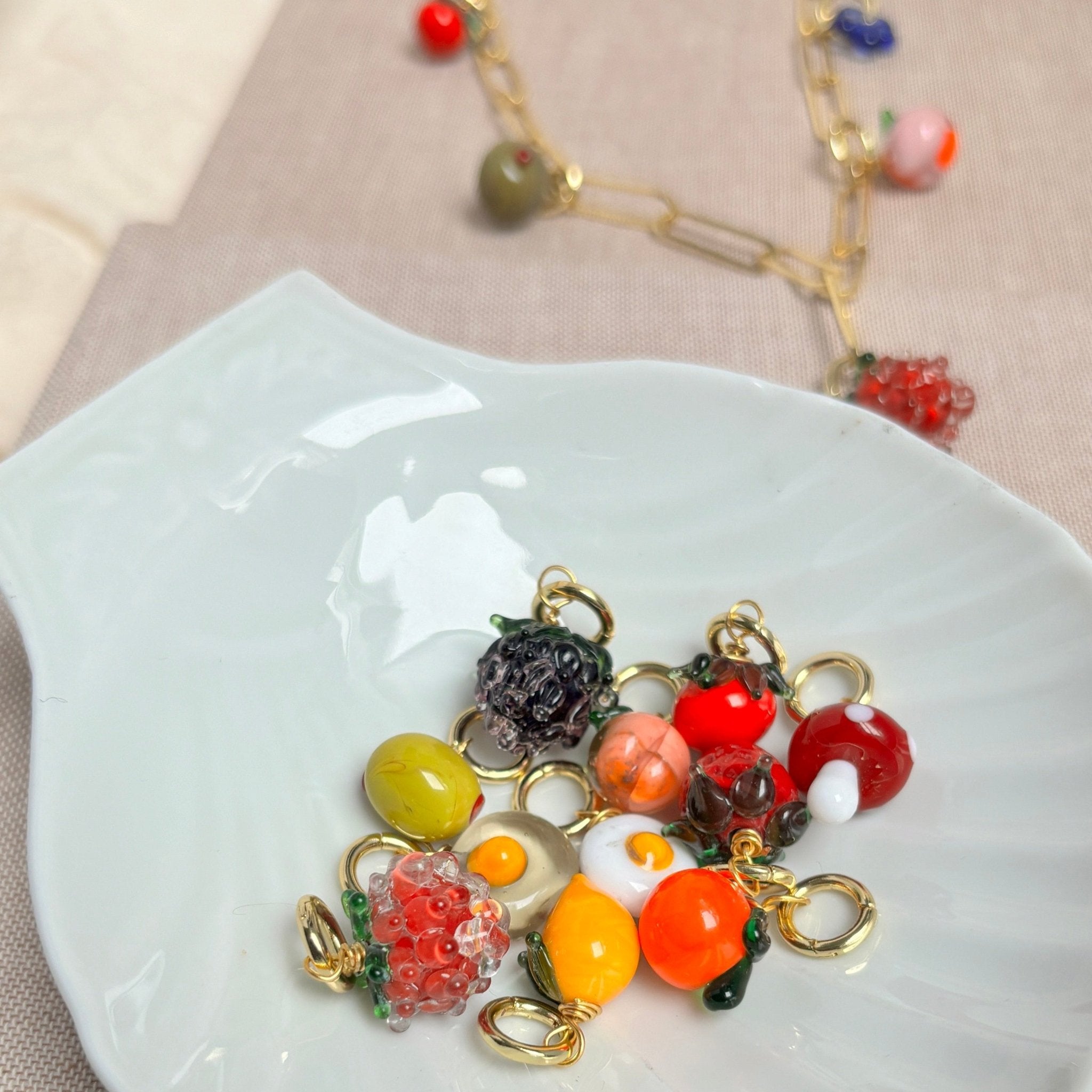 Cherry - Murano Glass Food Charm - Easthope Studio - 