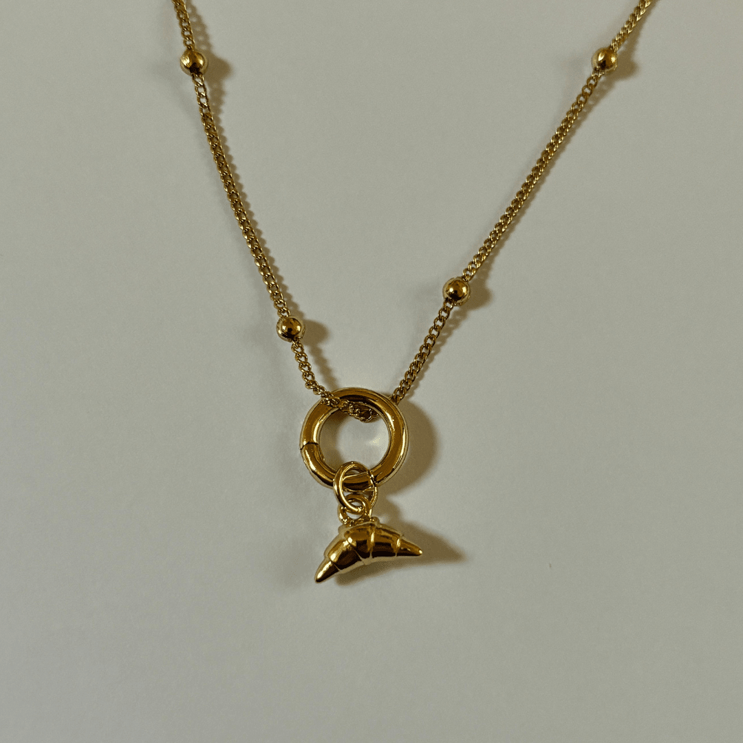 Croissant Charm - 18k Gold Plate - Easthope Studio - Clip on Charm