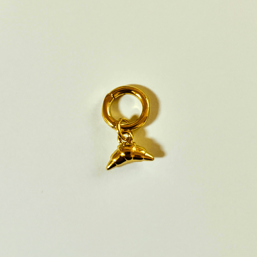 Croissant Charm - 18k Gold Plate - Easthope Studio - Clip on Charm