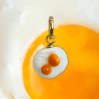 Double Yolk Egg - Murano Glass Food Charm - Easthope Studio - Charm