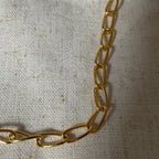 Large Open Curb Chain Necklace Vintage Gold - Easthope Studio - 