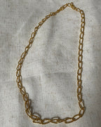 Large Open Curb Chain Necklace Vintage Gold - Easthope Studio - 