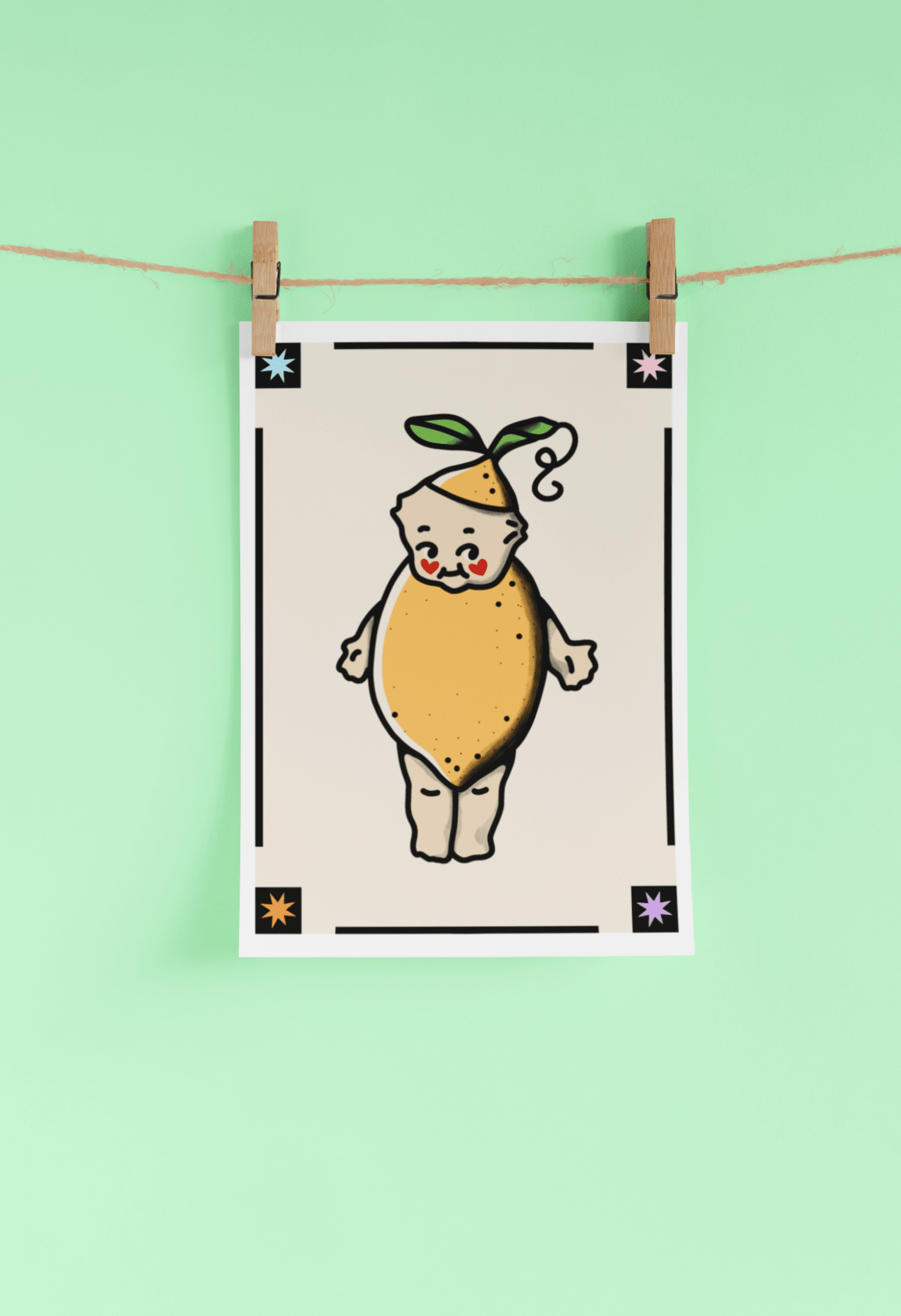 Lemon Kewpie Print A5 - Easthope Studio - 