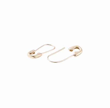 Lily Safety Pin - Gold Plate Earring or Charm Enhancer - Easthope Studio - 