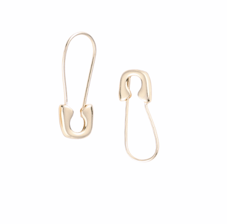 Lily Safety Pin - Gold Plate Earring or Charm Enhancer - Easthope Studio - 