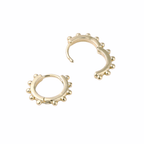 Luna Granulated Ring Huggie Hoop Earring 18k Gold Plate - Easthope Studio - 