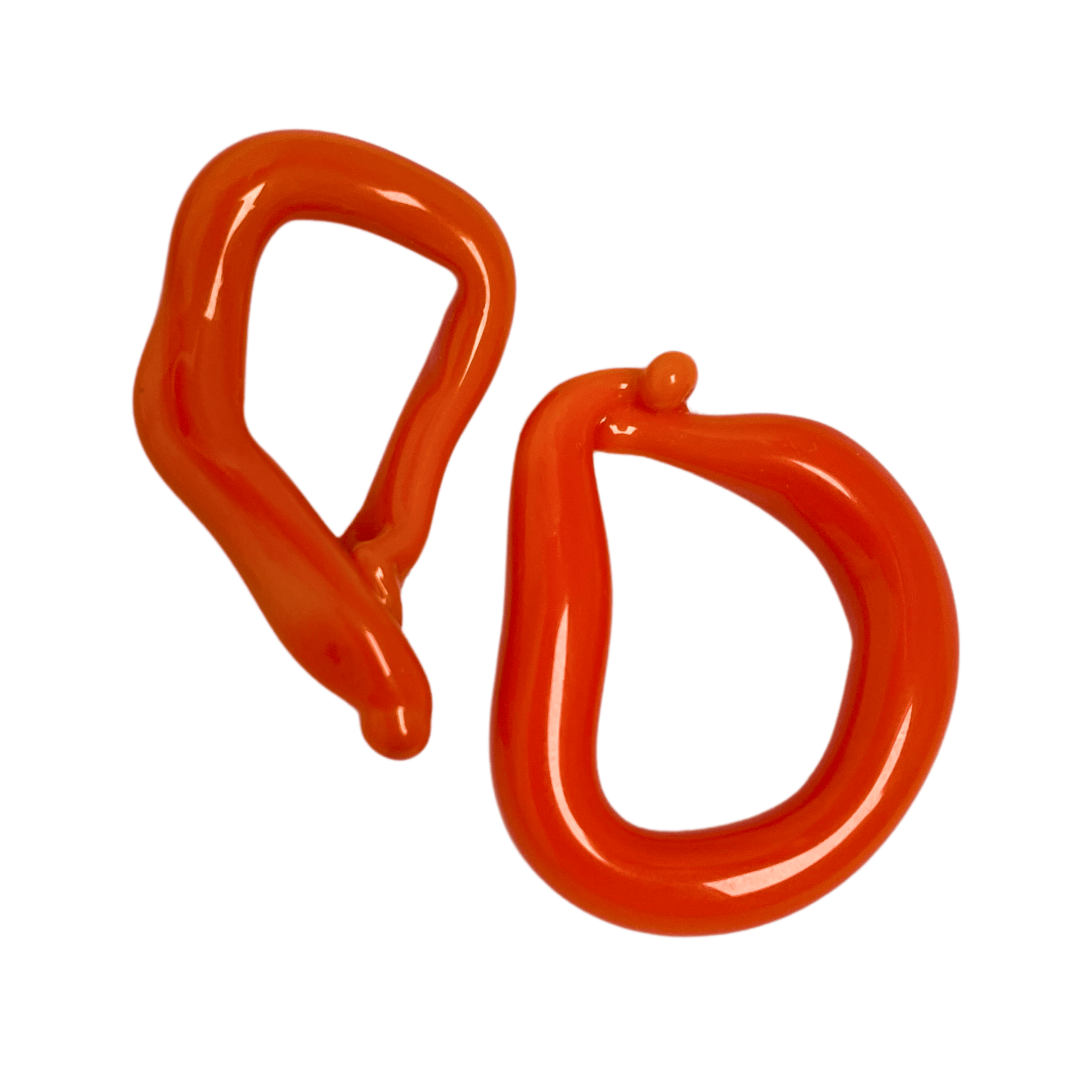 Melt - Bright Orange - Murano Glass Drop Earrings - Easthope Studio - Murano Glass