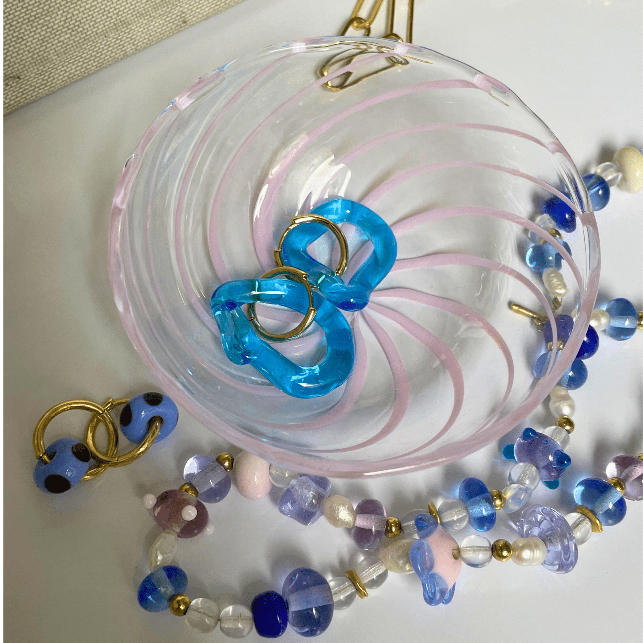 Melt - Brightest Blue - Murano Glass Drop Earrings - Easthope Studio - Murano Glass