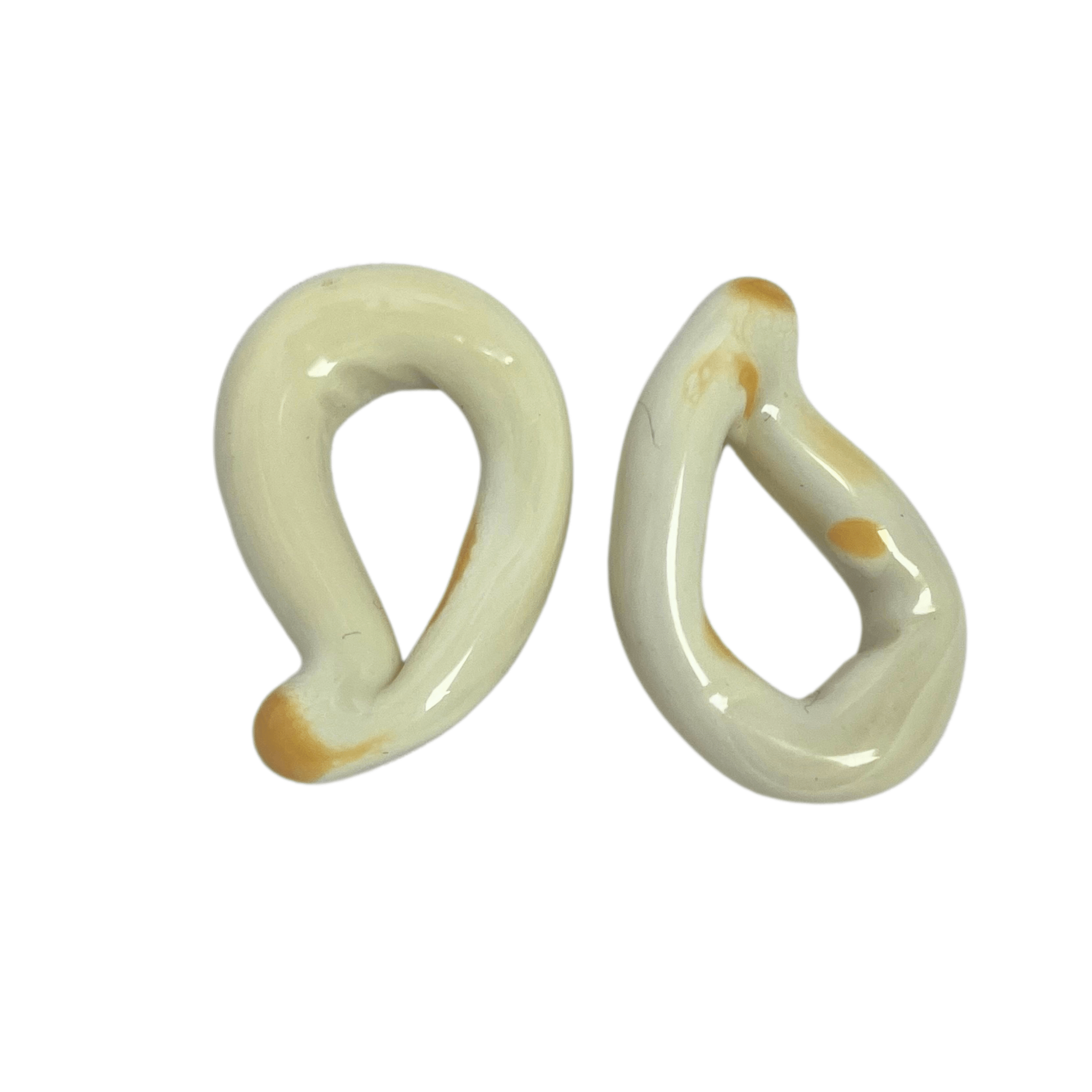 Melt - Glass Drop - Marshmallow - Hoop Earrings - Easthope Studio - Murano Glass
