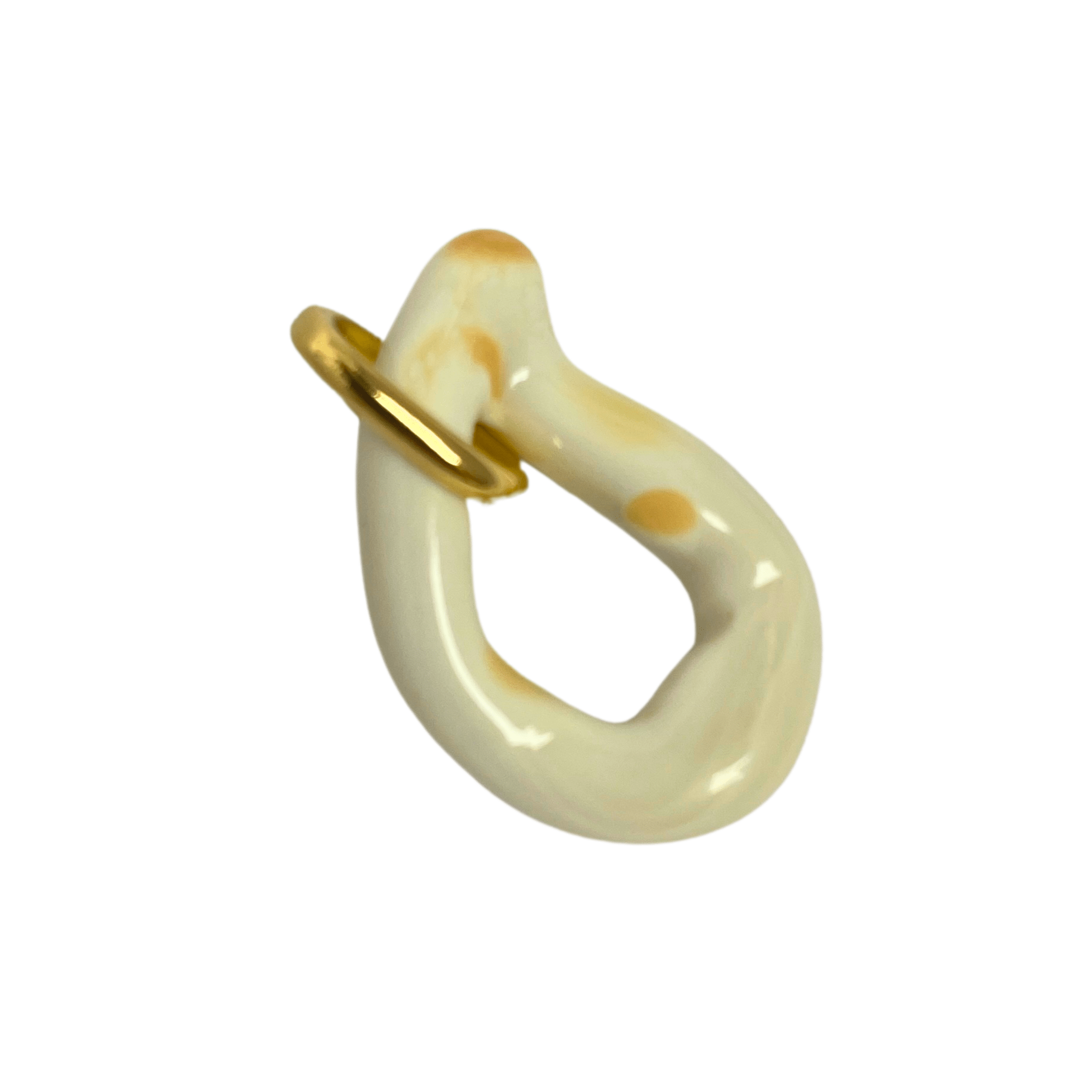Melt - Glass Drop - Marshmallow - Hoop Earrings - Easthope Studio - Murano Glass