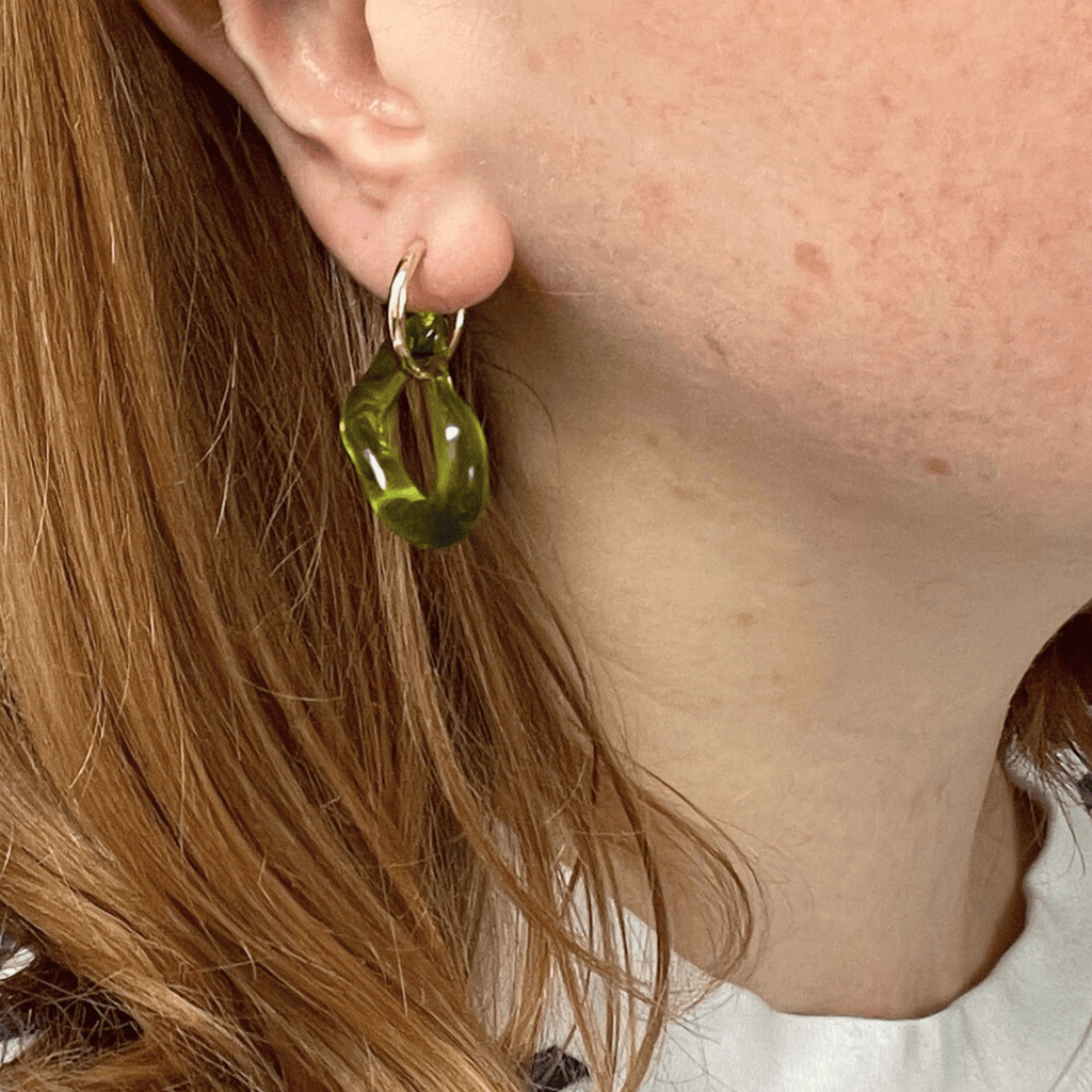 Melt - Murano Glass Drop - Acid Green - Easthope Studio - Murano Glass
