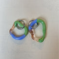 Melt - Pink / Green / Blue - Murano Glass Charm Hoop Earrings - Easthope Studio - Murano Glass